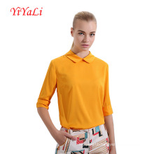 Spring&Autumn Half Sleeve Turn-Down Collar Women Shirt